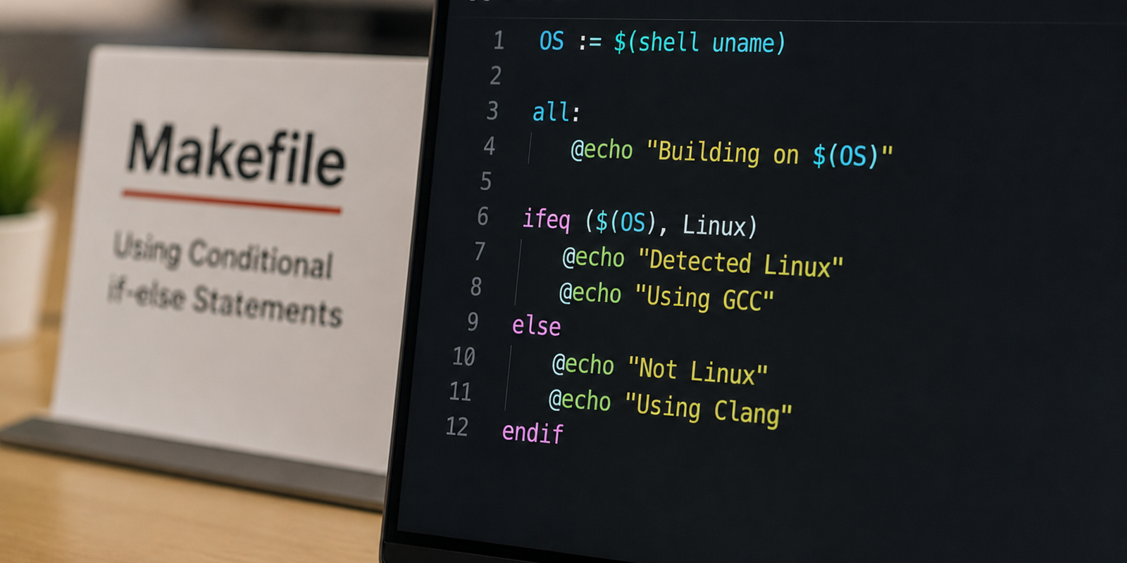 Using Conditional if-else Statements in a Makefile
